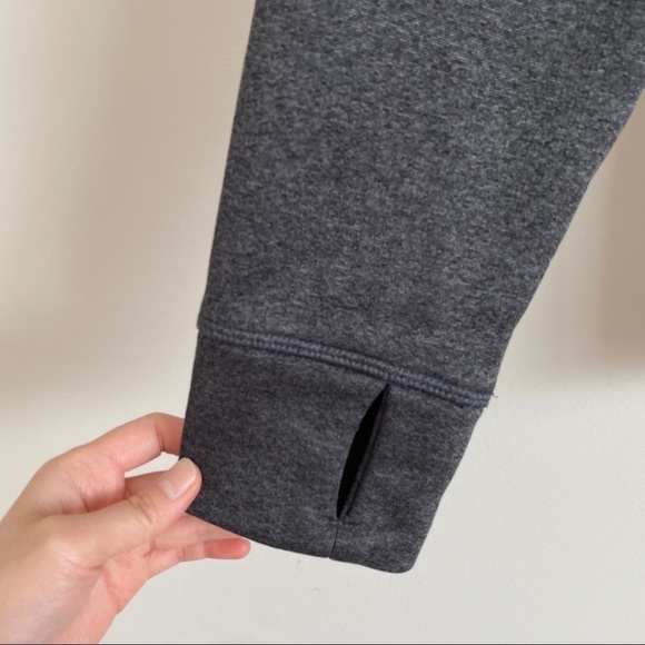 BURTON Durable Goods Gray Pullover Hoodie Sweatshirt Logo Thumb Holes Men's S - Picture 4 of 8